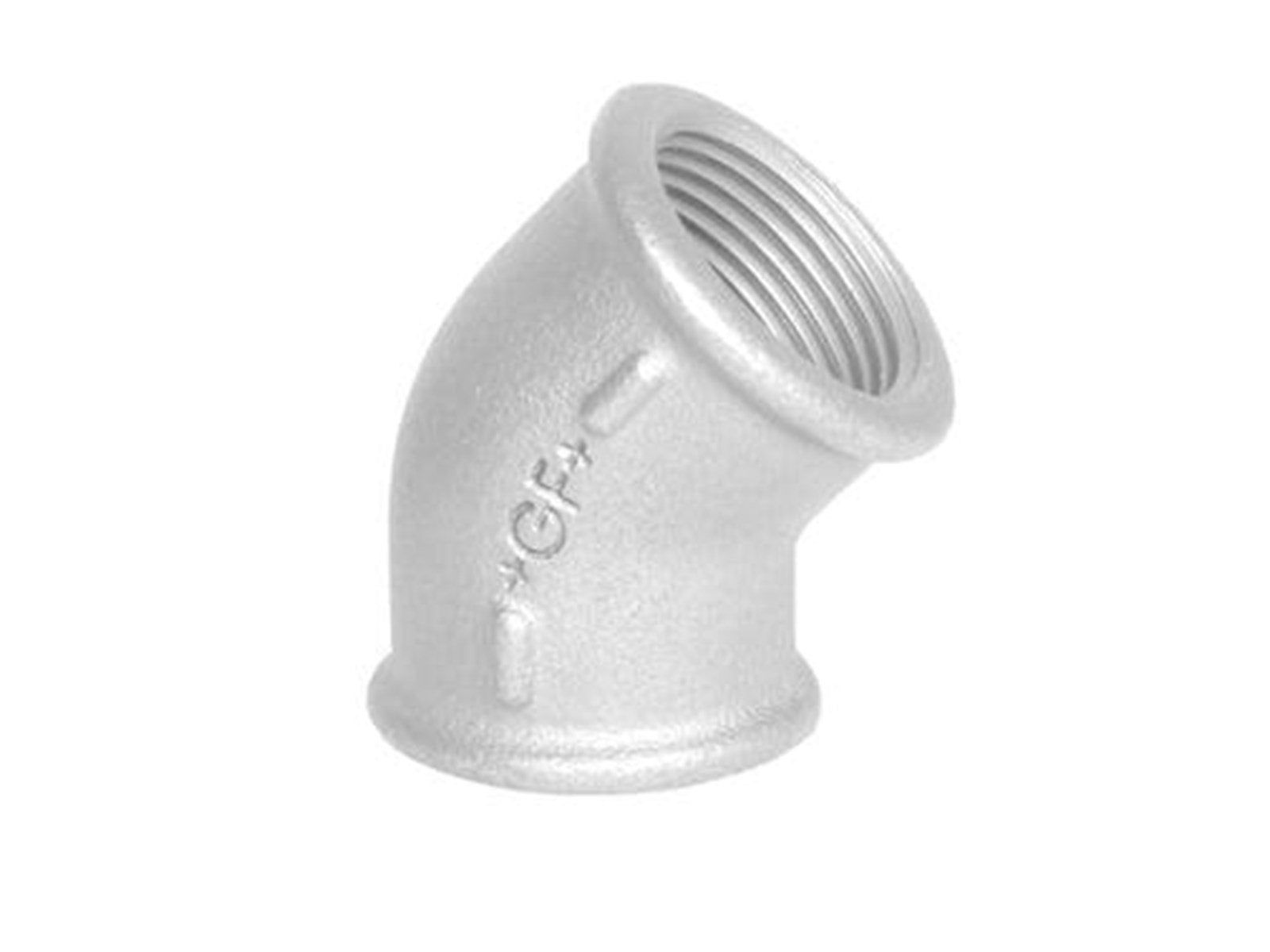 +GF+ Elbow 45° galvanized for f 1 +GF+ Elbow 45° galvanized for f 1